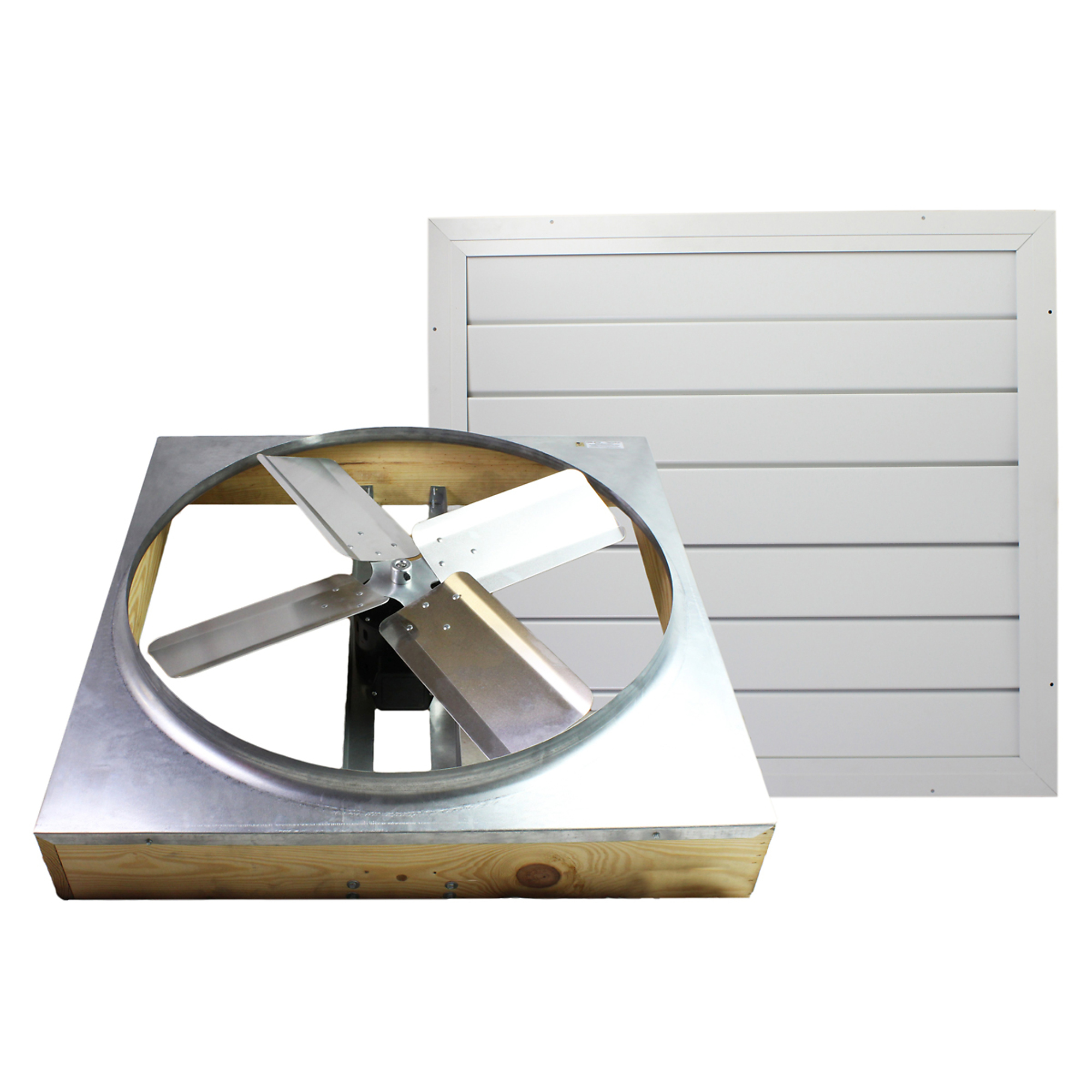 Maxx Air 24in. 2-Speed Direct Drive Whole House Fan with Shutter — 2985 CFM, Model# CX24DDWTUPS